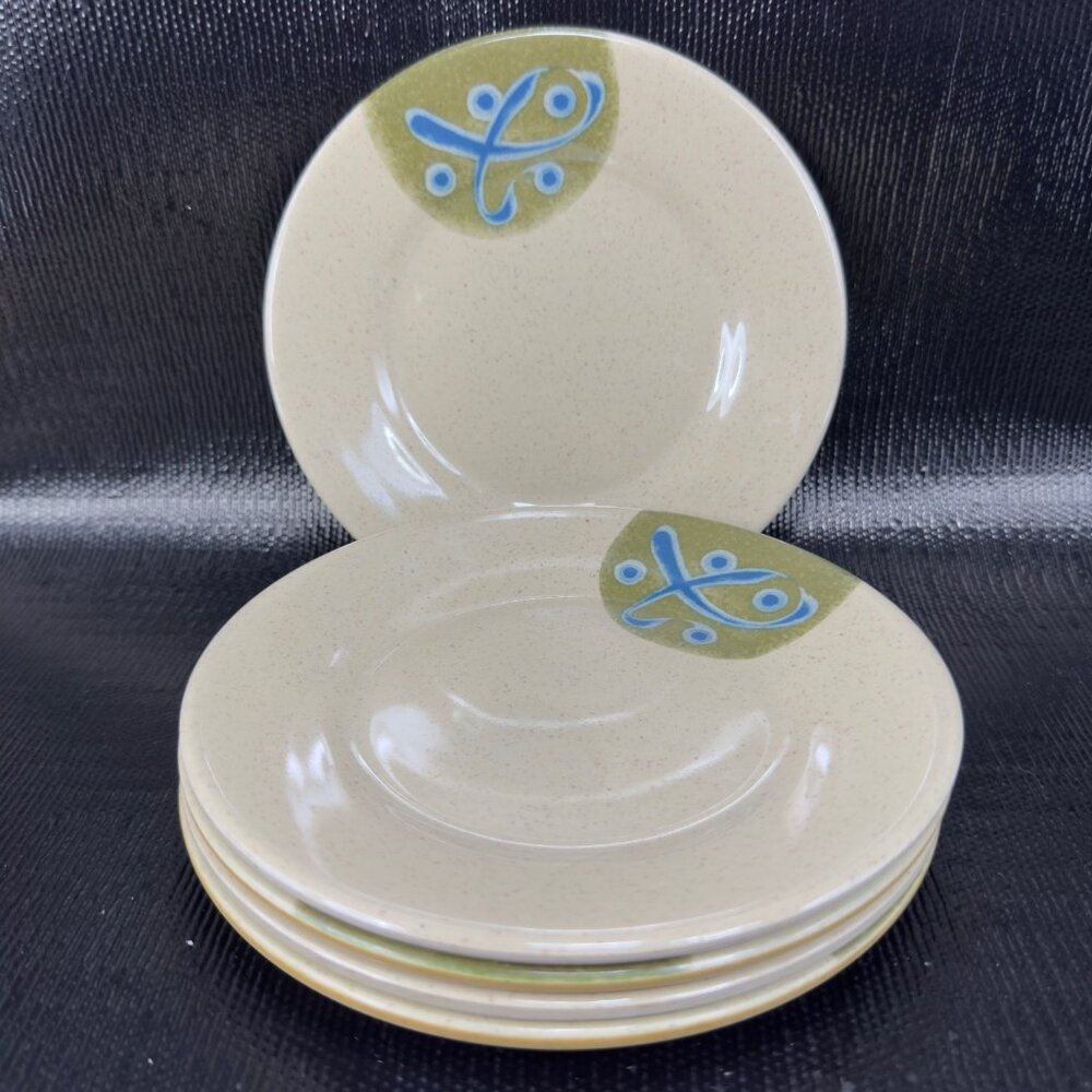 1980s Shuangho Melamine Ware Dish Plate Set 5 Plates Dishes Made In Taiwan